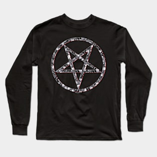 Skulls Pentagram - Satanic Long Sleeve T-Shirt